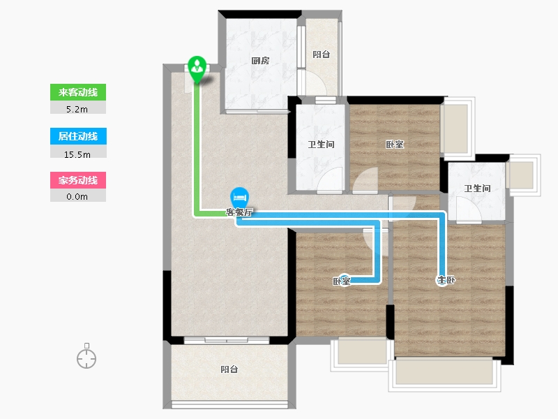 广东省-湛江市-华源城-85.59-户型库-动静线