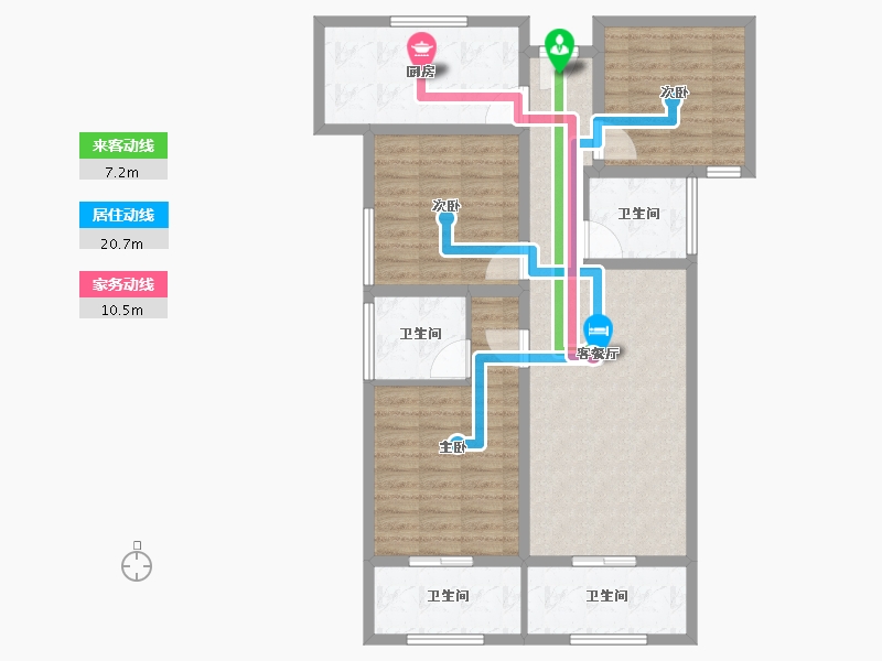 陕西省-宝鸡市-瑞丰上都-101.19-户型库-动静线