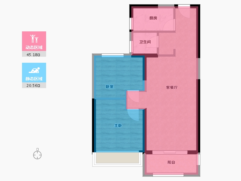 河南省-郑州市-环翠居-67.12-户型库-动静分区