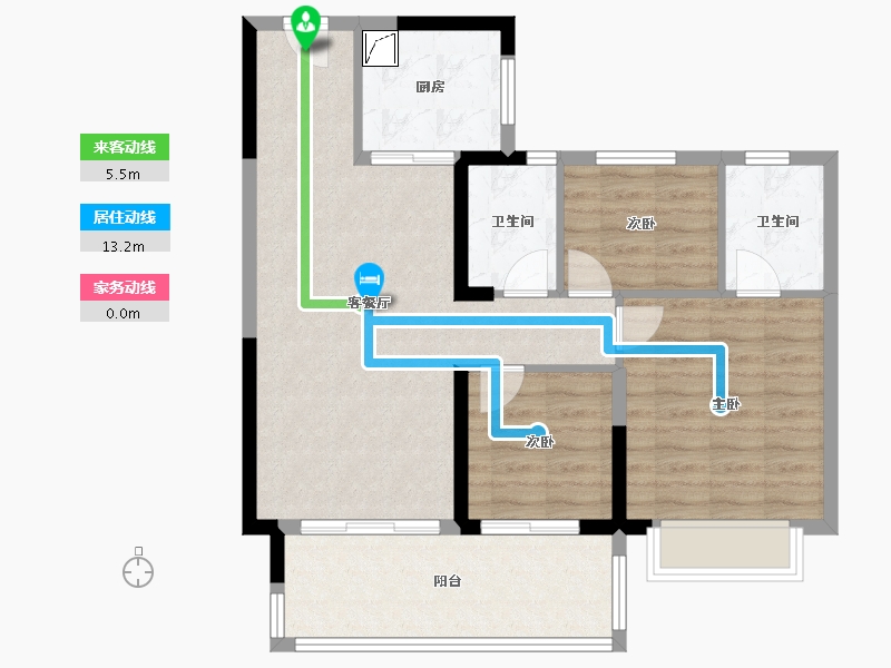 江苏省-盐城市-凤凰城-82.00-户型库-动静线