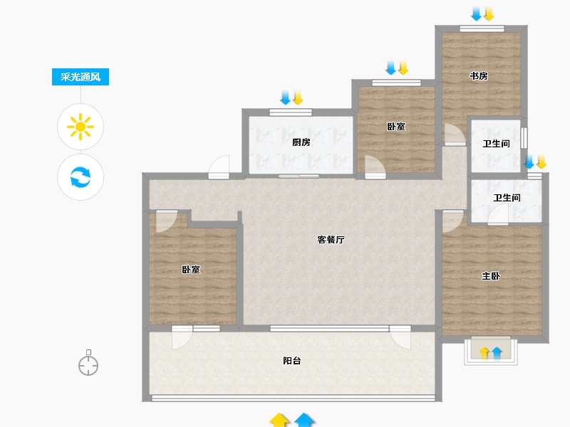 山东省-威海市-中海金线鼎-136.00-户型库-采光通风