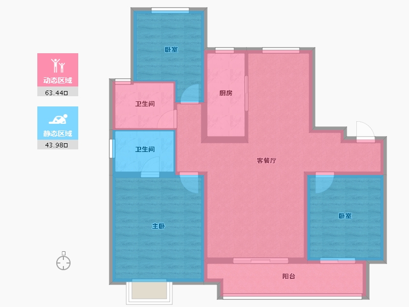 山东省-威海市-​威海万达广场-96.00-户型库-动静分区