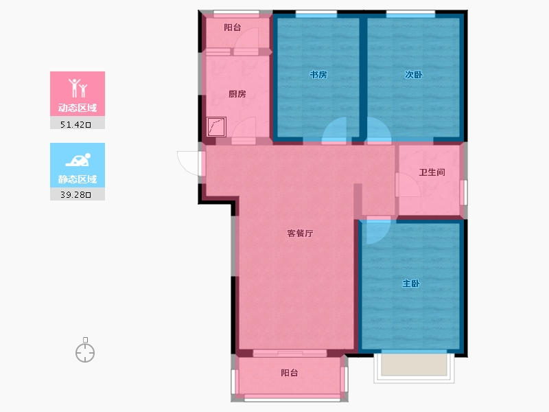 山西省-忻州市-国力花园五期-79.84-户型库-动静分区