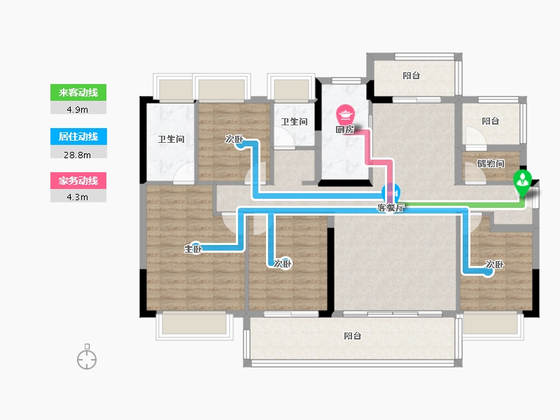 广东省-梅州市-五华敏捷城-117.06-户型库-动静线