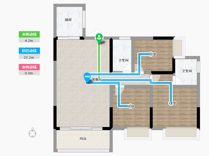 广东省-阳江市-海陵岛·海怡新邨-98.75-户型库-动静线