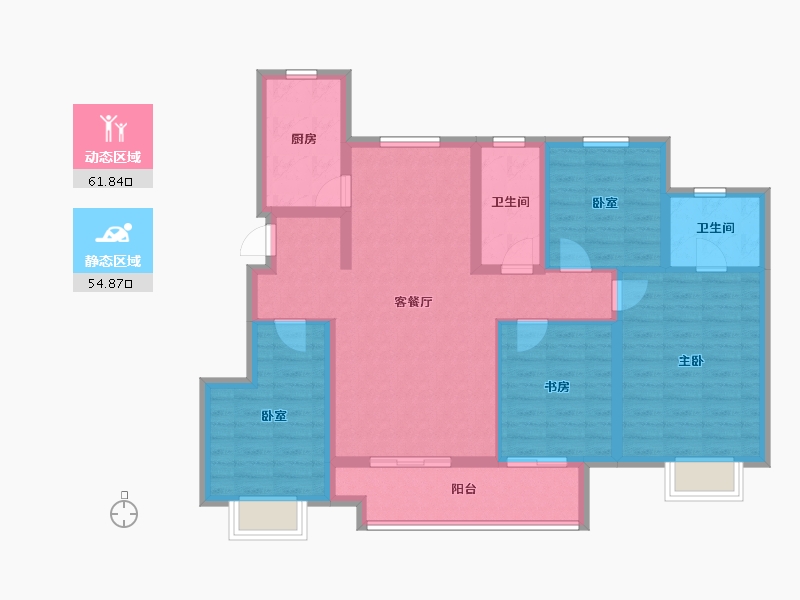 山东省-威海市-​威海万达广场-104.00-户型库-动静分区