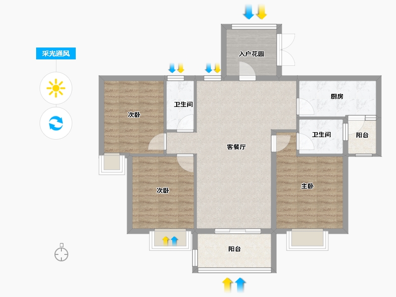 江西省-赣州市-大余碧桂园-94.40-户型库-采光通风