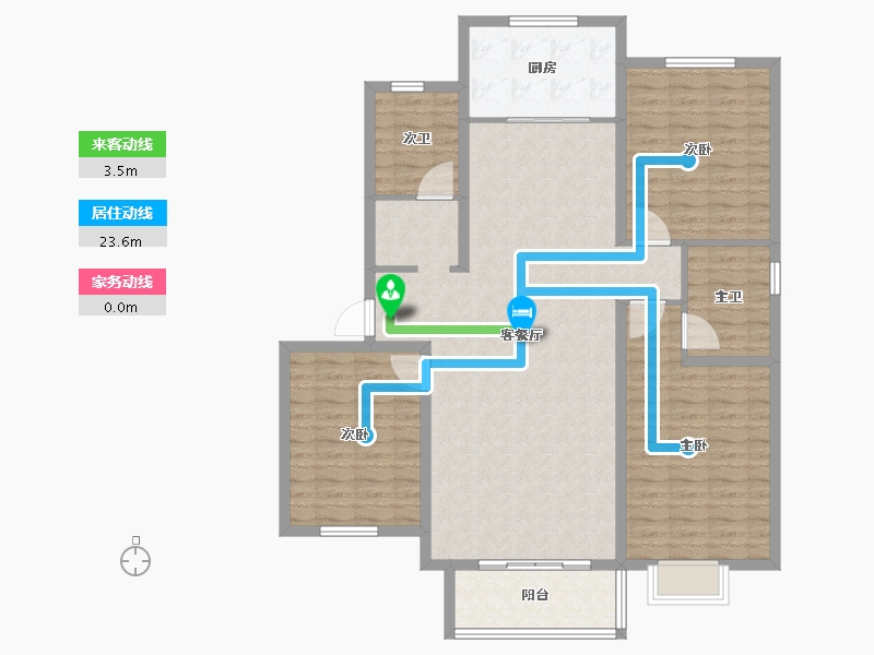 河北省-邢台市-水岸学府-126.60-户型库-动静线