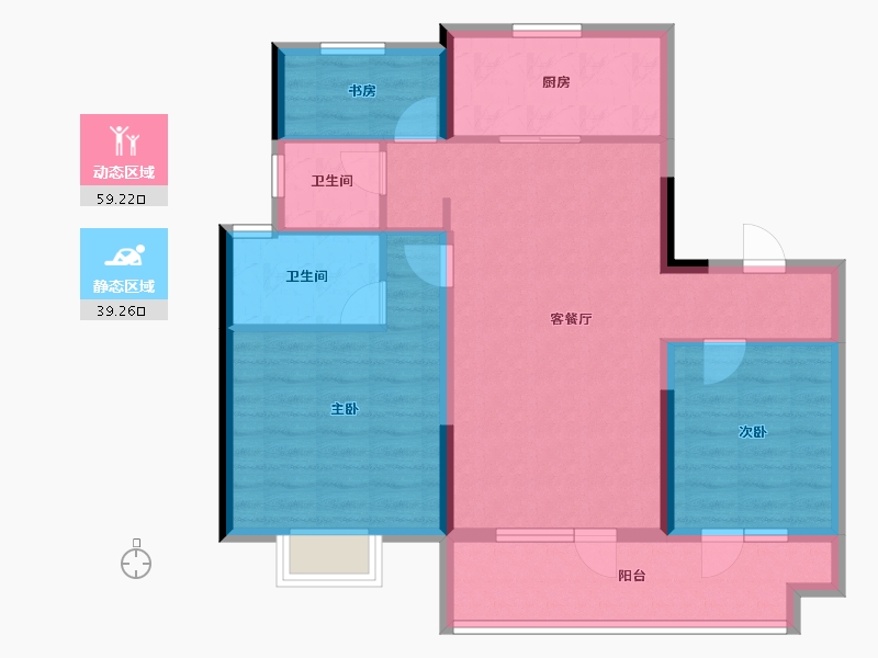 山东省-威海市-​中南威高林清月-88.00-户型库-动静分区