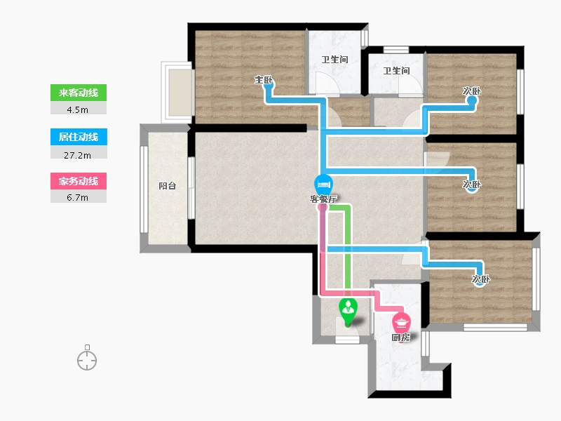 河南省-郑州市-谦祥·世茂万华城-92.00-户型库-动静线