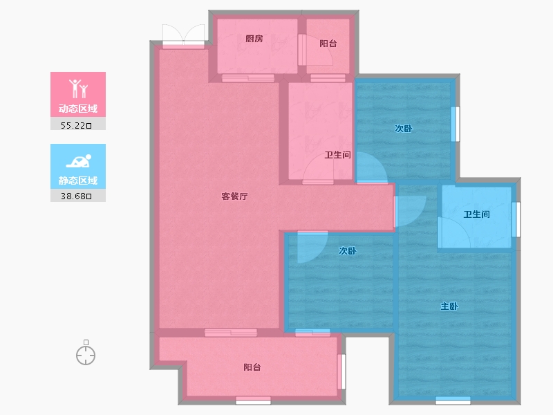 四川省-巴中市-平昌金域华府-84.16-户型库-动静分区