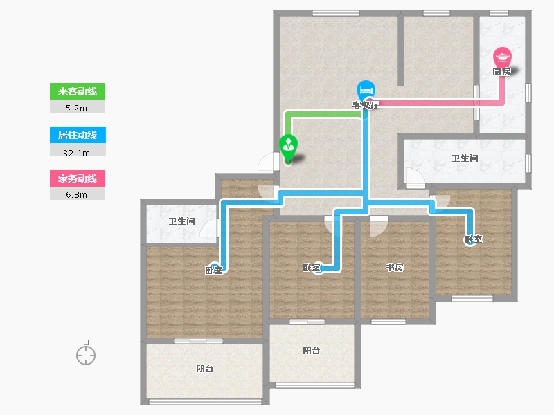 山东省-威海市-祥瑞山海居-174.40-户型库-动静线