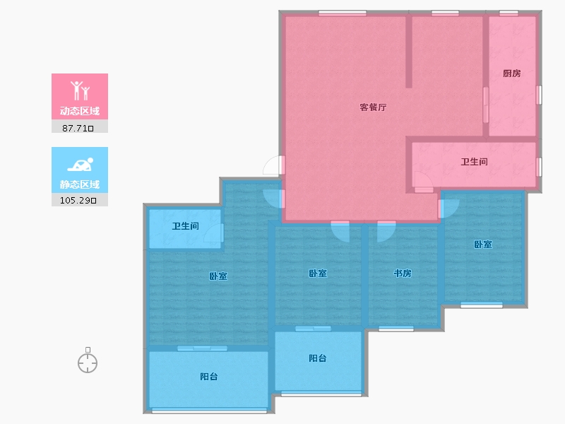 山东省-威海市-祥瑞山海居-174.40-户型库-动静分区