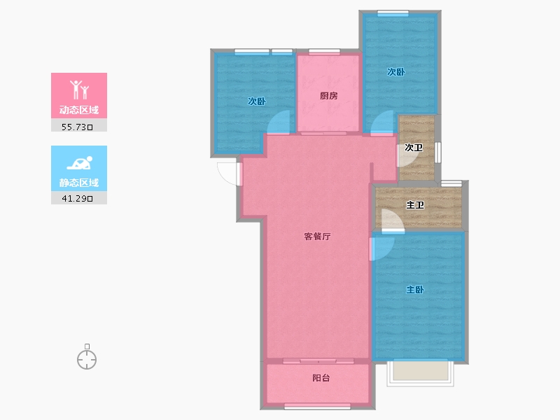 河北省-邢台市-盛邦幸福里-97.15-户型库-动静分区