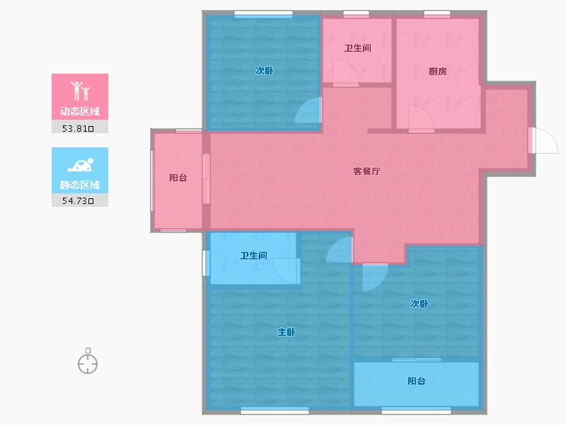 湖北省-黄冈市-翰林学府-99.31-户型库-动静分区