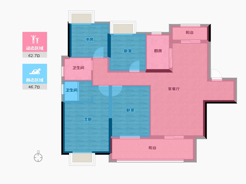 湖北省-黄石市-尚湖湾尚书院-97.35-户型库-动静分区