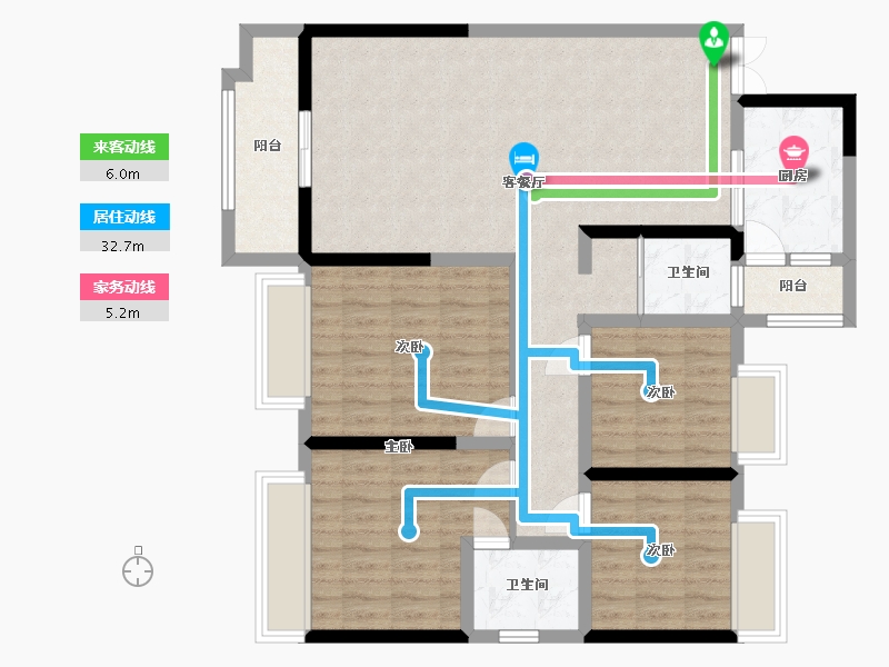 湖南省-衡阳市-锦泰新城-120.00-户型库-动静线