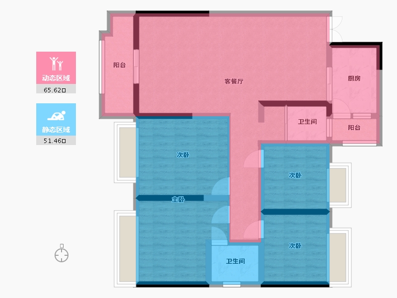 湖南省-衡阳市-锦泰新城-120.00-户型库-动静分区