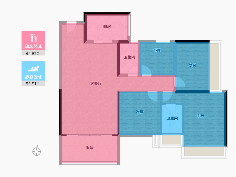 广东省-湛江市-致尚学府世家-103.87-户型库-动静分区