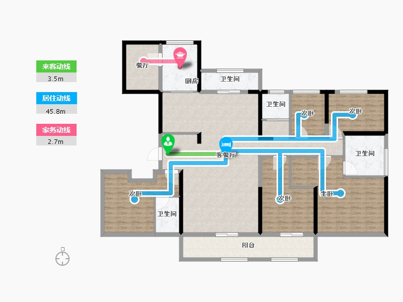 陕西省-宝鸡市-碧桂园学府壹号-171.45-户型库-动静线