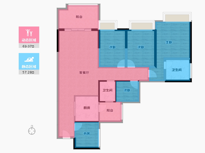 广东省-湛江市-公园一号-112.66-户型库-动静分区