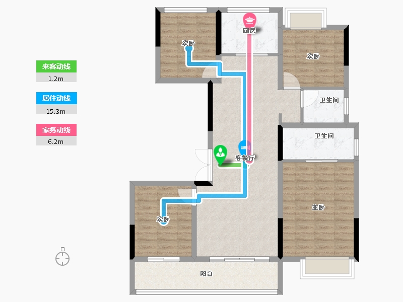 江西省-赣州市-锦绣华府-107.20-户型库-动静线