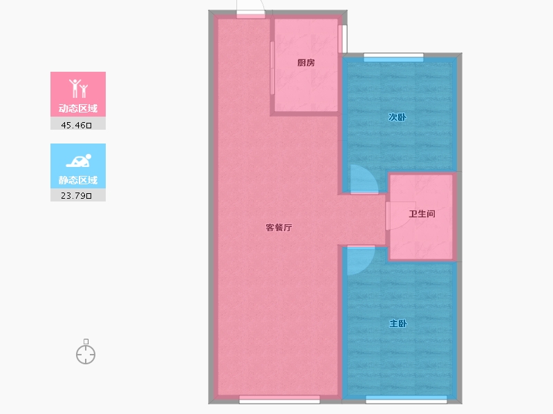 辽宁省-沈阳市-万达盛京one-72.00-户型库-动静分区