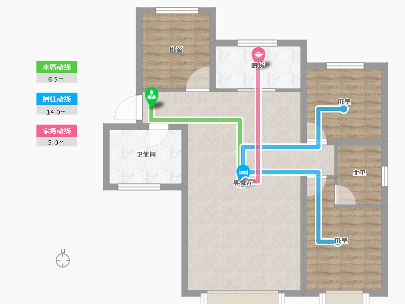 河北省-保定市-美居·大都会Meet-83.00-户型库-动静线