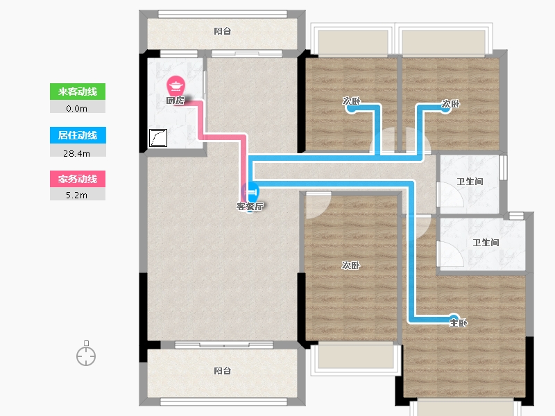 广东省-梅州市-梅州客天下东城森林湖-113.37-户型库-动静线