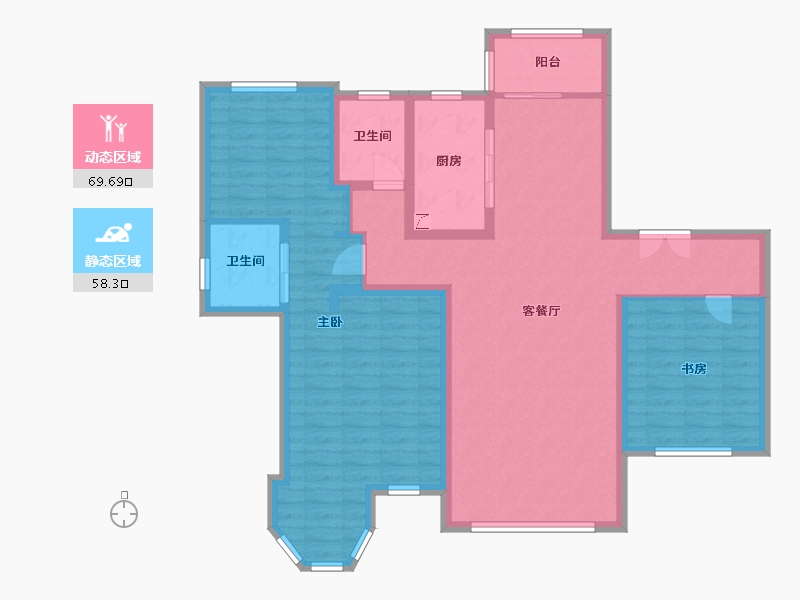 河南省-南阳市-中央花园-115.00-户型库-动静分区