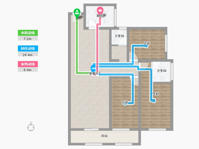 陕西省-宝鸡市-瑞丰上都-113.70-户型库-动静线