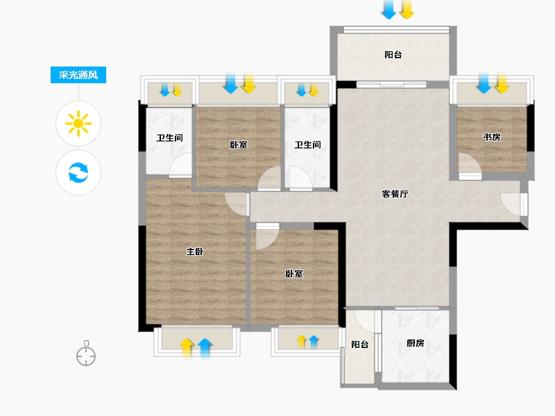 广东省-湛江市-华源城-96.21-户型库-采光通风