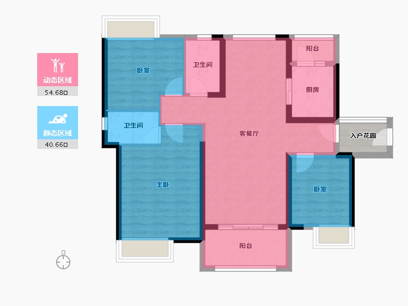 广东省-湛江市-申蓝宝邸-87.93-户型库-动静分区