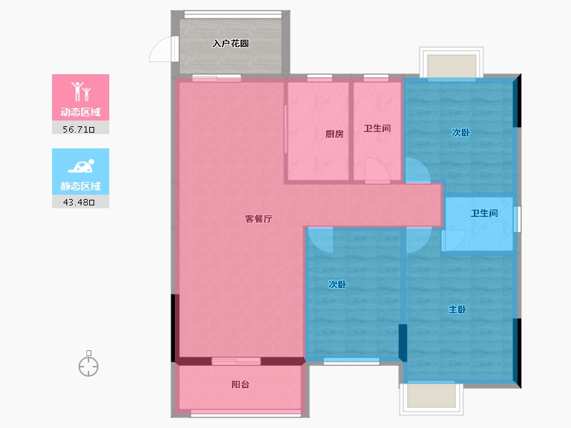 湖北省-随州市-公园三号-97.14-户型库-动静分区