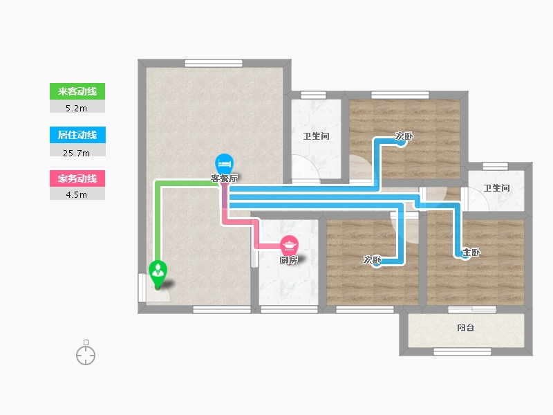 陕西省-宝鸡市-瑞丰上都-74.20-户型库-动静线