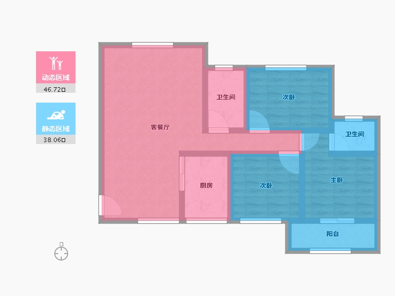 陕西省-宝鸡市-瑞丰上都-74.20-户型库-动静分区