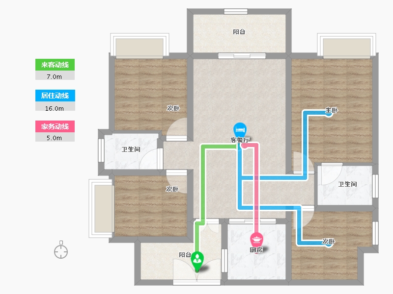 四川省-巴中市-平昌金域华府-99.37-户型库-动静线