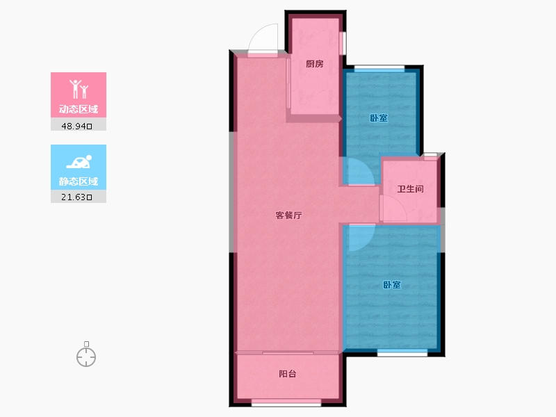 山东省-威海市-成山海景阁-63.20-户型库-动静分区