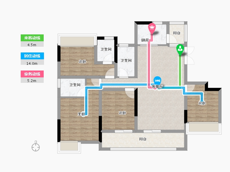 四川省-广安市-龙洲·翡翠湾-97.02-户型库-动静线