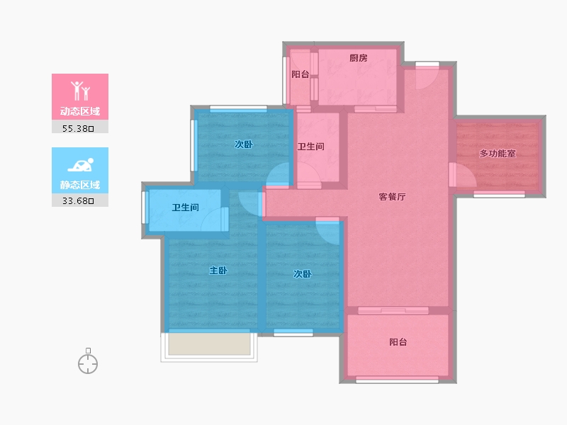 广东省-湛江市-达智华府-77.33-户型库-动静分区