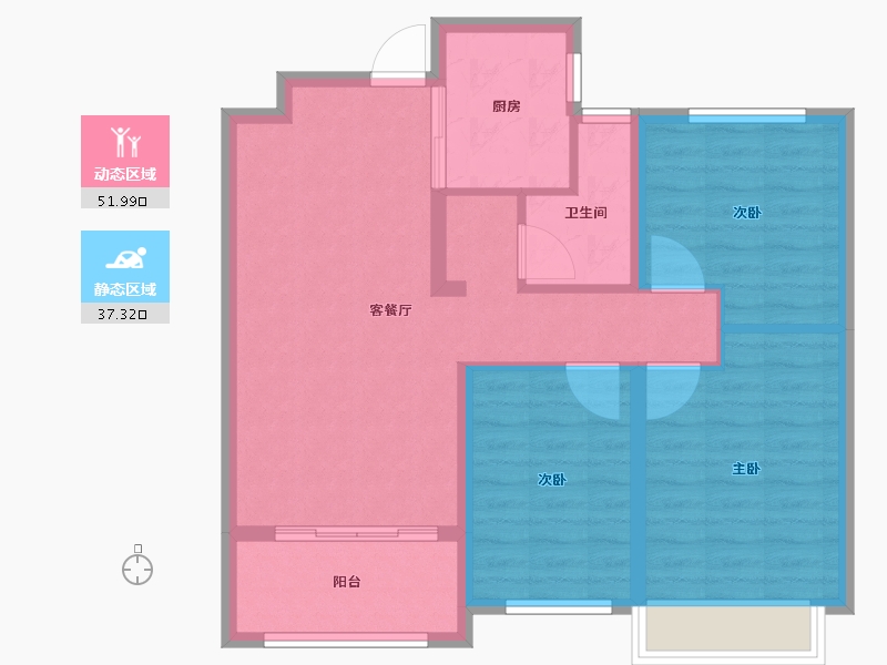 河北省-邢台市-盛邦幸福里-80.10-户型库-动静分区