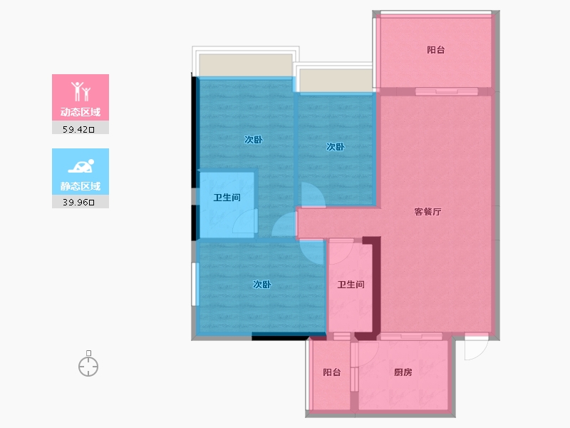 广东省-湛江市-聚翔聚祥花园-89.27-户型库-动静分区