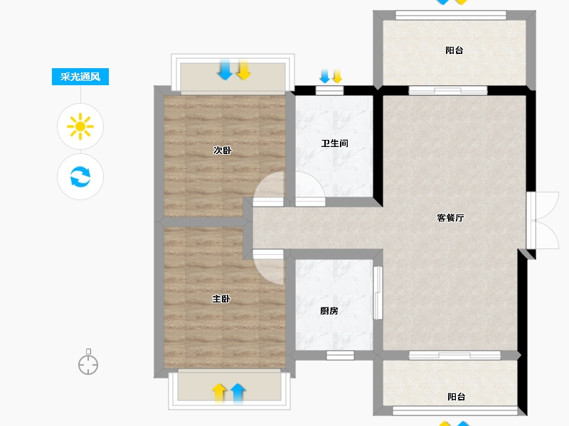 广东省-湛江市-旭阳热带森林-71.16-户型库-采光通风