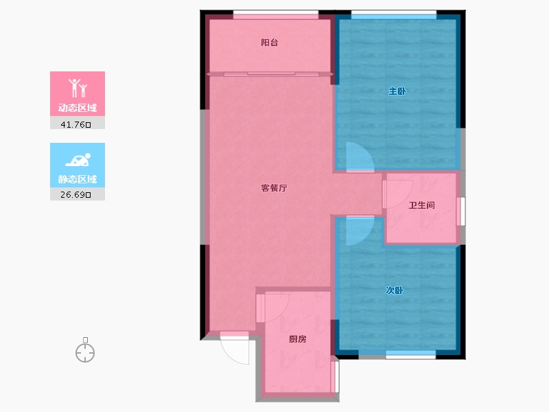 海南省-海口市-城西星汇-61.69-户型库-动静分区