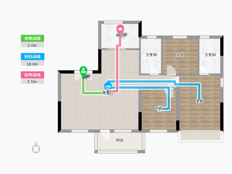 辽宁省-丹东市-凯旋世家-110.00-户型库-动静线