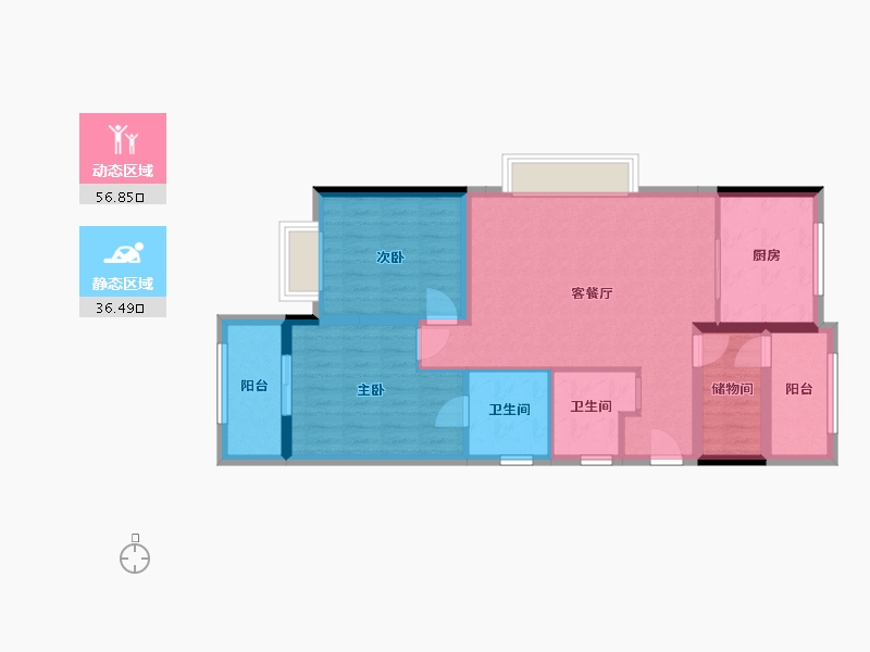 安徽省-芜湖市-祥生江南府-89.00-户型库-动静分区