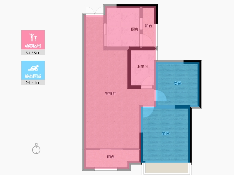 陕西省-汉中市-漢江首府-69.80-户型库-动静分区