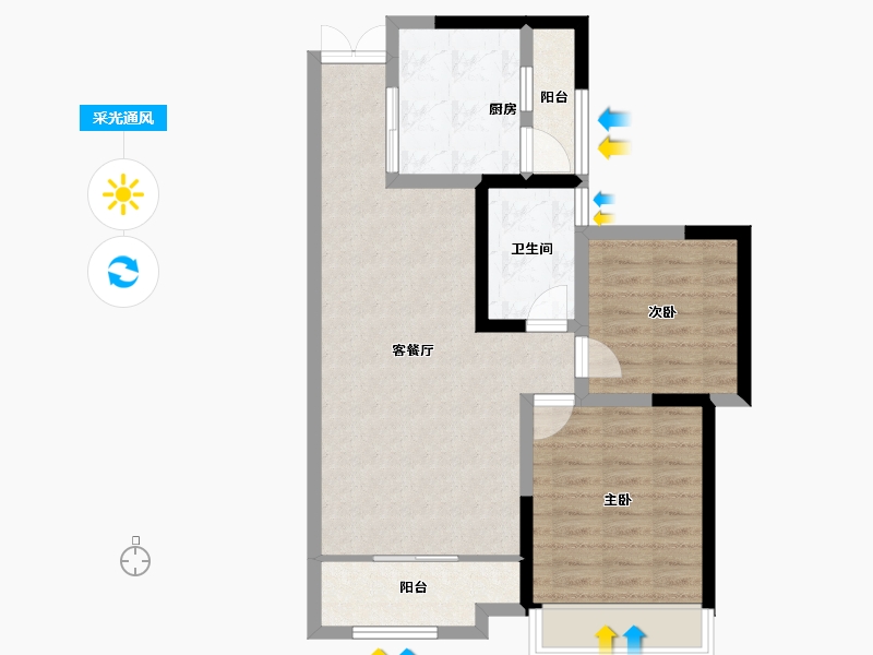 陕西省-汉中市-漢江首府-69.80-户型库-采光通风