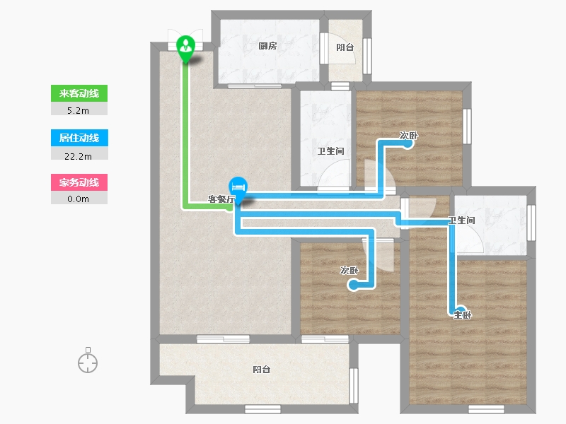 四川省-巴中市-平昌金域华府-86.52-户型库-动静线