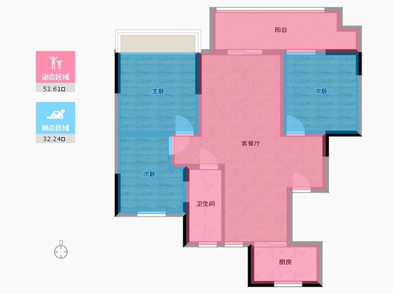 安徽省-宣城市-新华御苑-90.00-户型库-动静分区